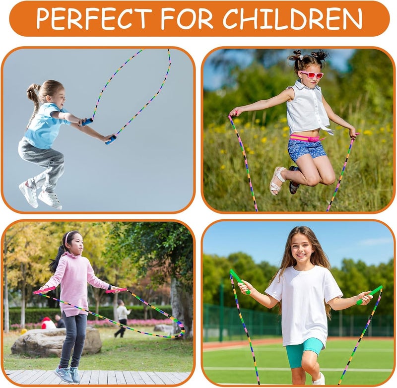 Ace one Beaded Jump Rope 1 Pack/2 Pack, Segmented Skipping Rope for Kids Adults, Adjustable Tangle-Free Toddler Jumping Rope for Fitness Exercise Training - Image 4